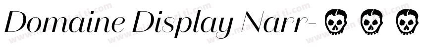 Domaine Display Narr字体转换